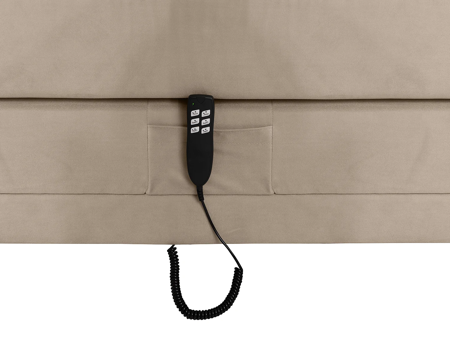 Set completo boxspring testata + Rete relax elet. + Mater. + topper 2x90x200cm Velluto Beige - LUMONI di YSMÉE