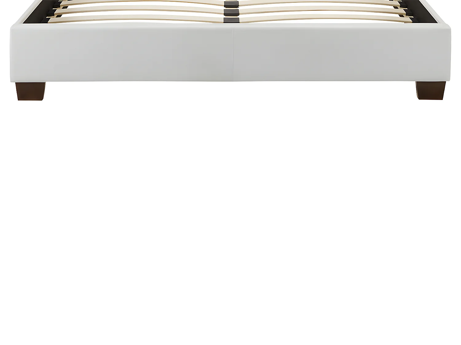 Lit 180 x 200 cm - Simili - Blanc + Matelas - FAUSTIN