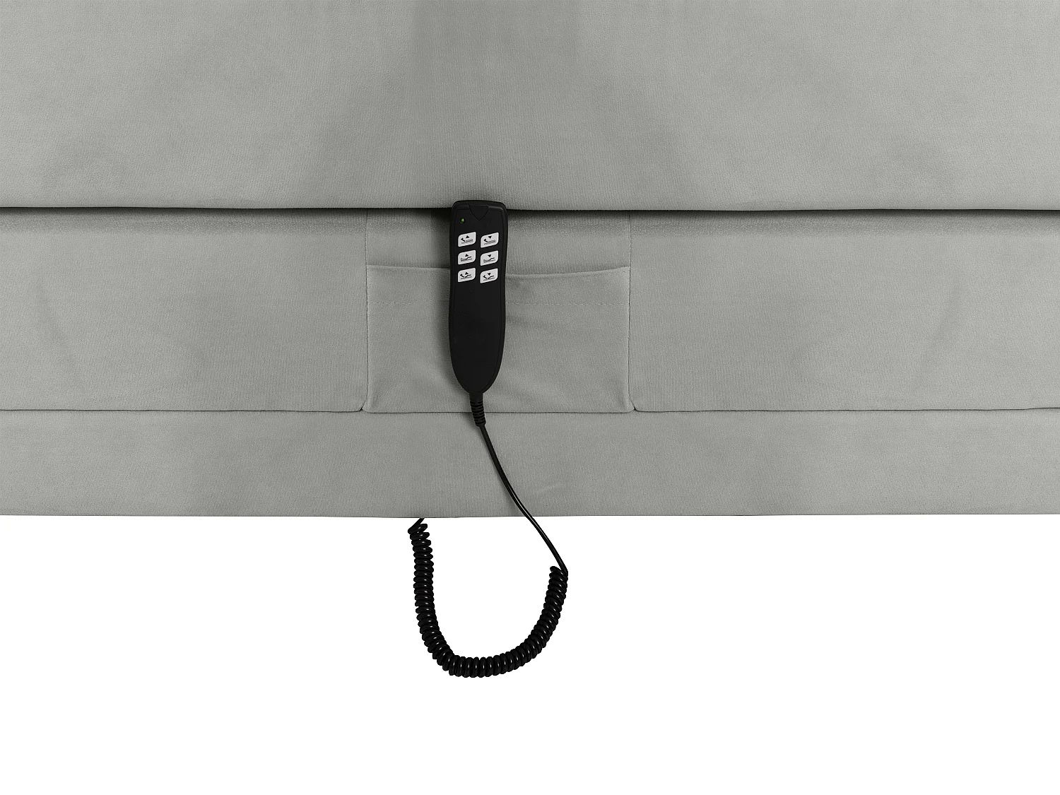 Ensemble complet boxspring tête de lit + sommiers relaxation électrique + matelas + surmatelas - 2 x 90 x 200 cm - Velours - Gris clair - LUMONI de YSMÉE