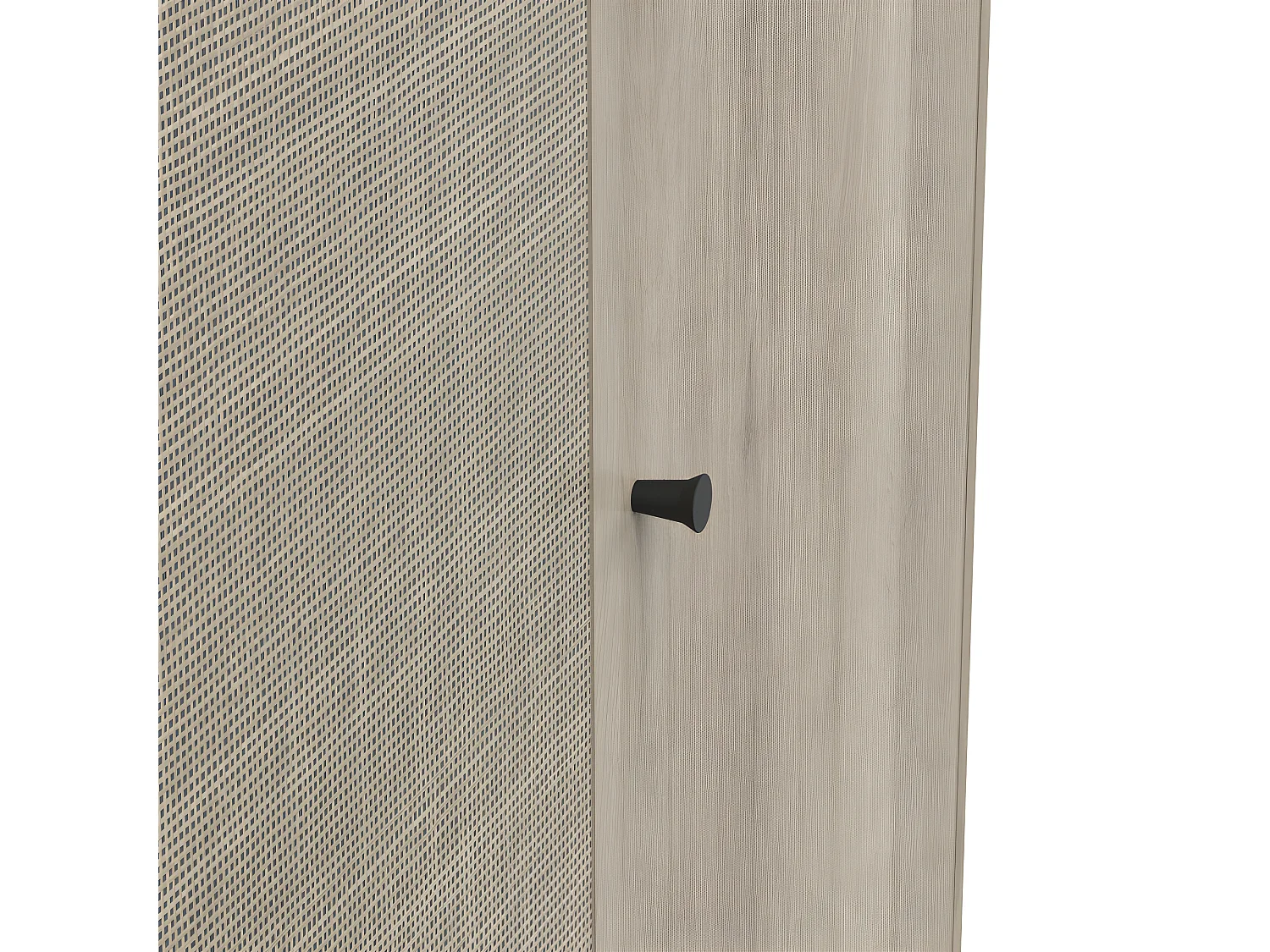 Armoire penderie 3 portes battantes + 2 tiroirs Chêne clair - GONSAI - L 141 X l 50 X h 221 cm