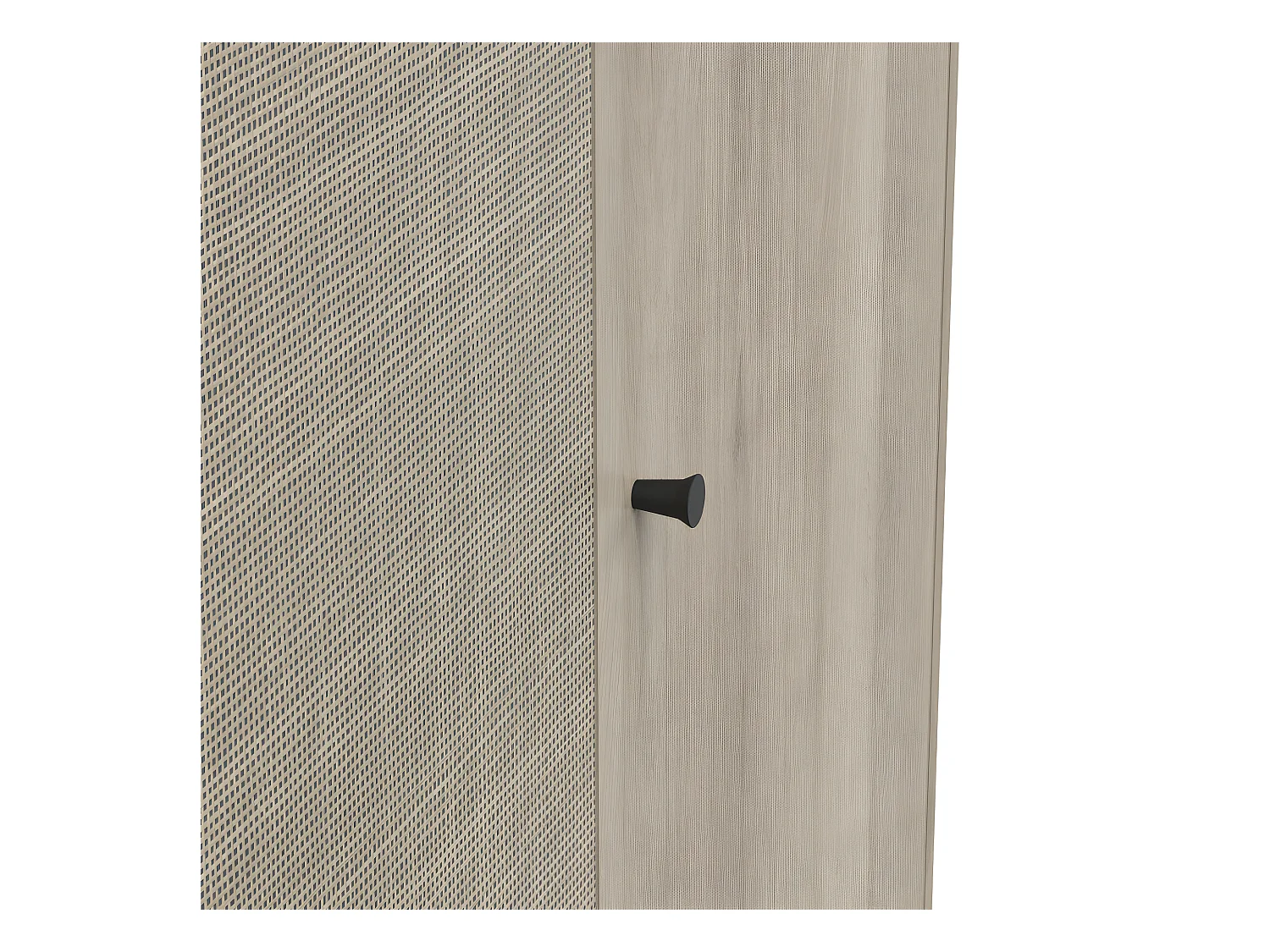 Armoire penderie 3 portes battantes + 2 tiroirs Chêne clair - GONSAI - L 141 X l 50 X h 221 cm
