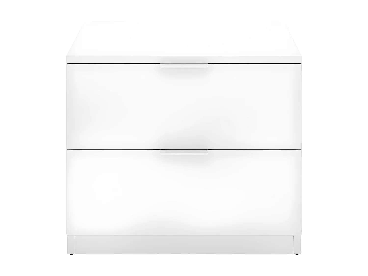 Table de chevet, table de nuit pour enfant en bois avec 2 tiroirs coloris blanc -  Longueur 50 x Profondeur 34 x Hauteur 46 cm