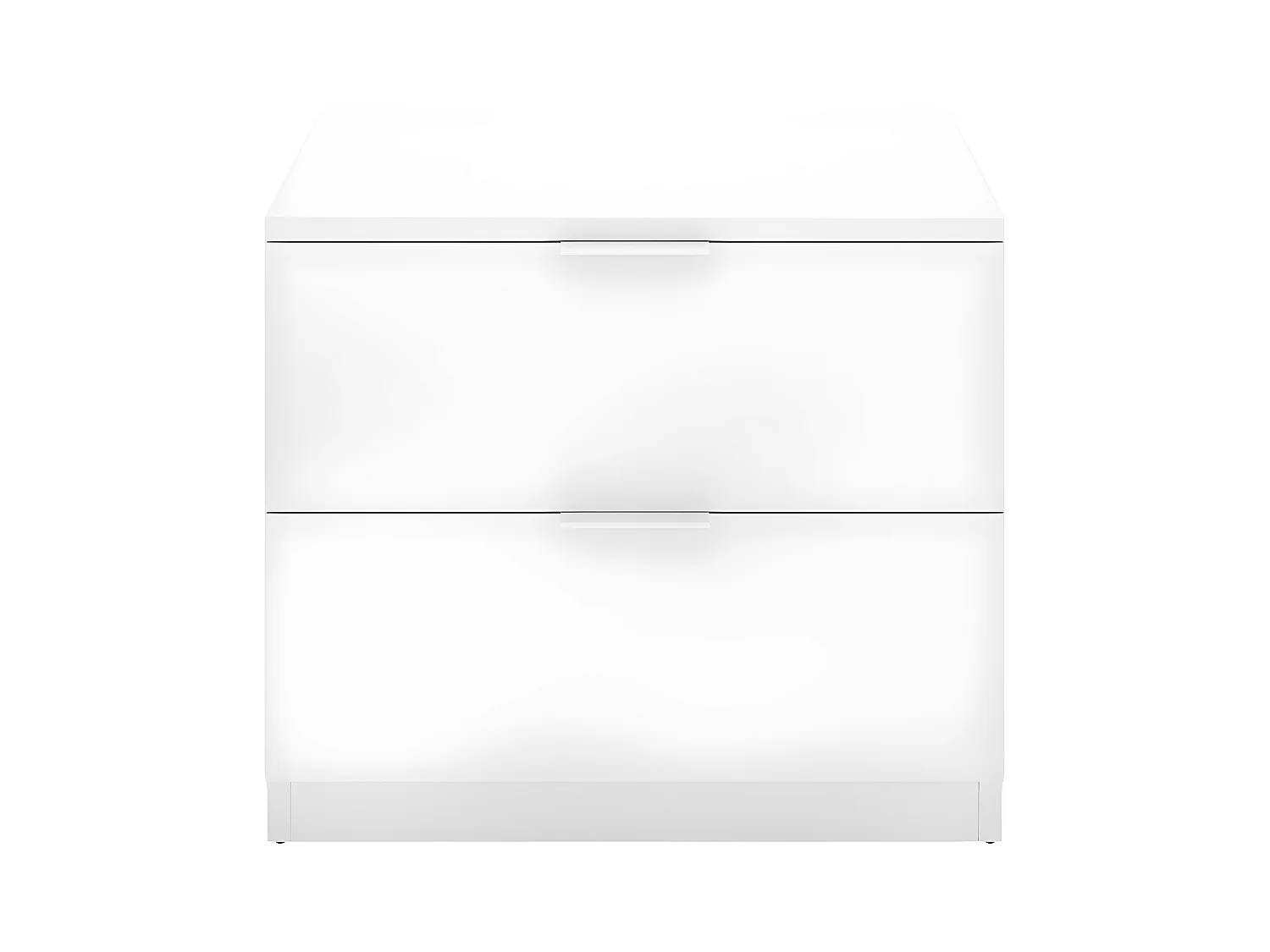 Table de chevet, table de nuit pour enfant en bois avec 2 tiroirs coloris blanc -  Longueur 50 x Profondeur 34 x Hauteur 46 cm