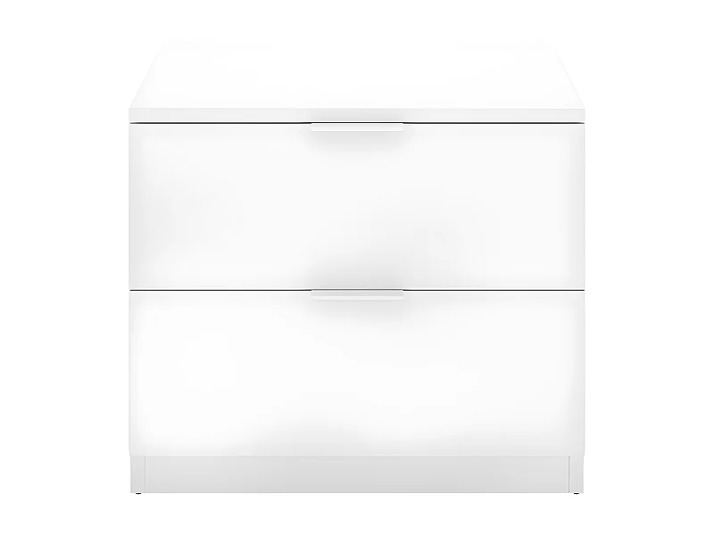 Table de chevet, table de nuit pour enfant en bois avec 2 tiroirs coloris blanc -  Longueur 50 x Profondeur 34 x Hauteur 46 cm