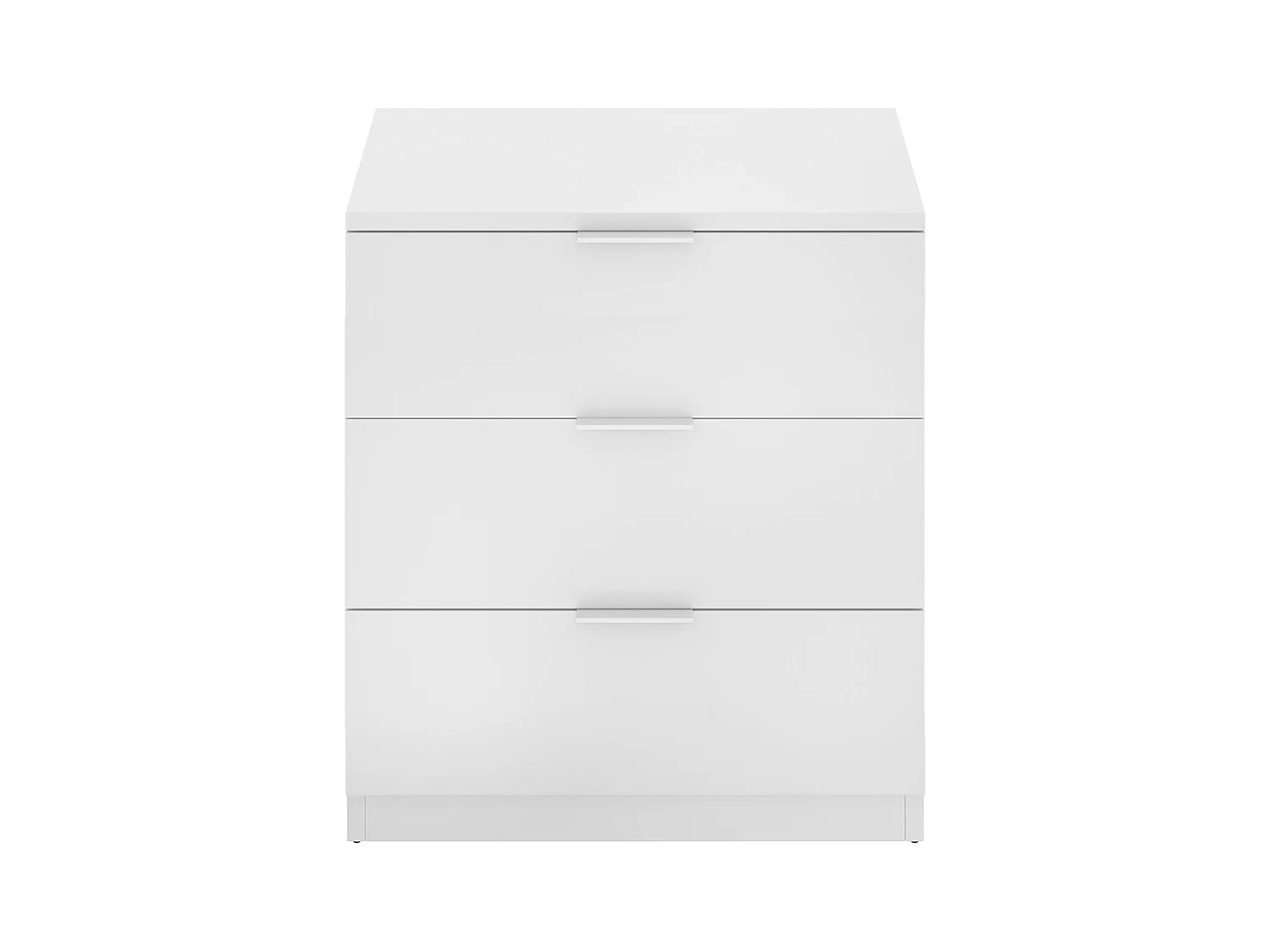 Table de chevet, table de nuit pour enfant en bois avec 3 tiroirs coloris blanc - Longueur 50 x Profondeur 34 x Hauteur 58 cm