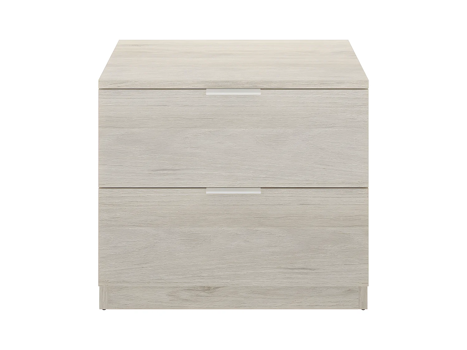 Table de chevet, table de nuit pour enfant en bois avec 2 tiroirs coloris chêne naturel  -  Longueur 50 x Profondeur 34 x Hauteur 46 cm
