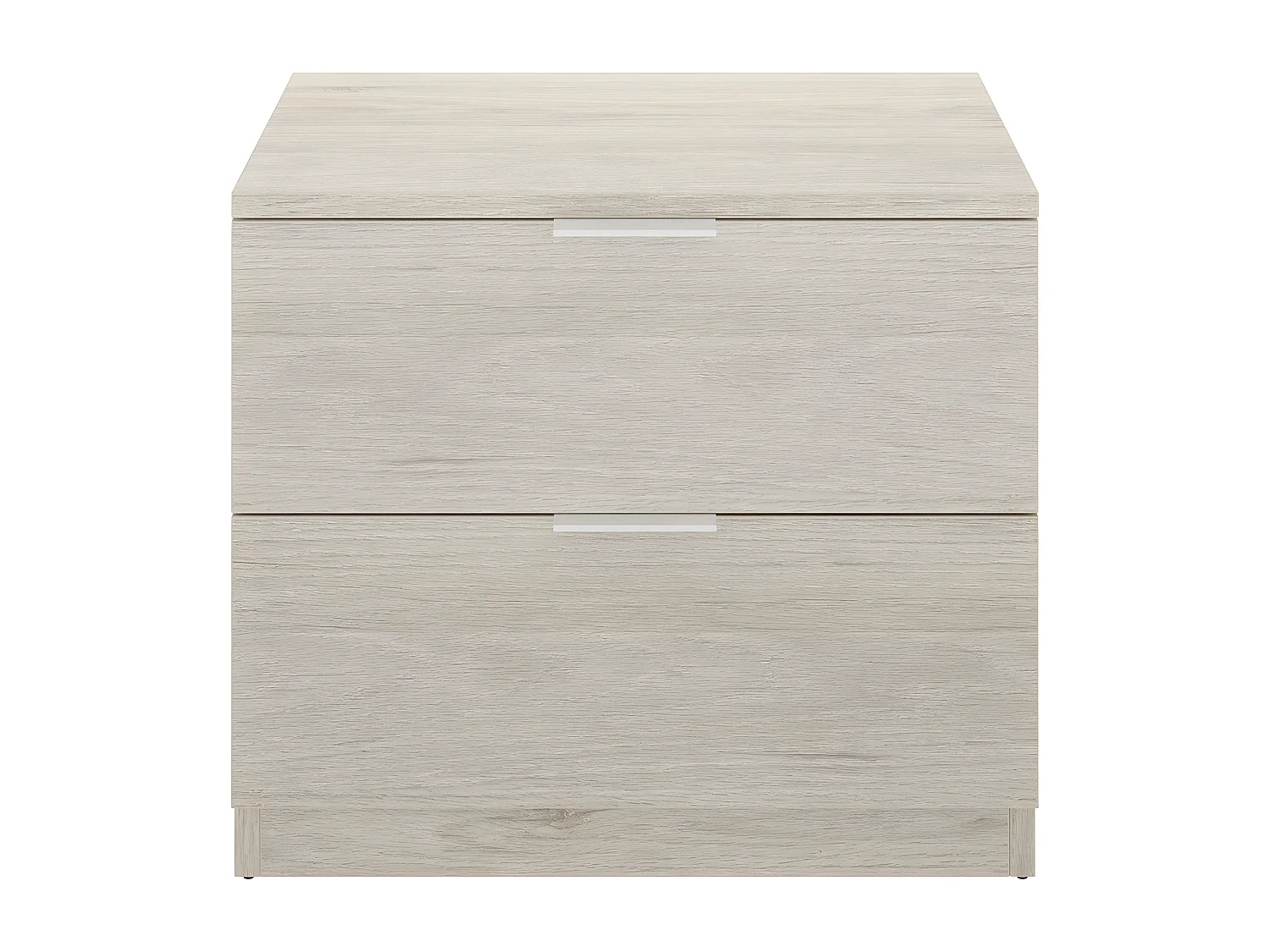 Table de chevet, table de nuit pour enfant en bois avec 2 tiroirs coloris chêne naturel  -  Longueur 50 x Profondeur 34 x Hauteur 46 cm