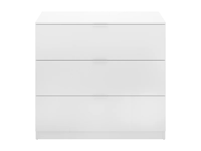 Commode, meuble de rangement pour enfant avec 3 tiroirs en bois coloris blanc -  Longueur 81 x Profondeur 39 x Hauteur 82 cm