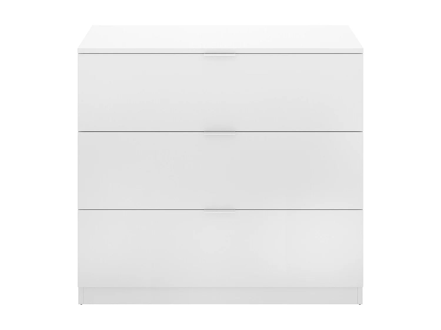 Commode, meuble de rangement pour enfant avec 3 tiroirs en bois coloris blanc -  Longueur 81 x Profondeur 39 x Hauteur 82 cm