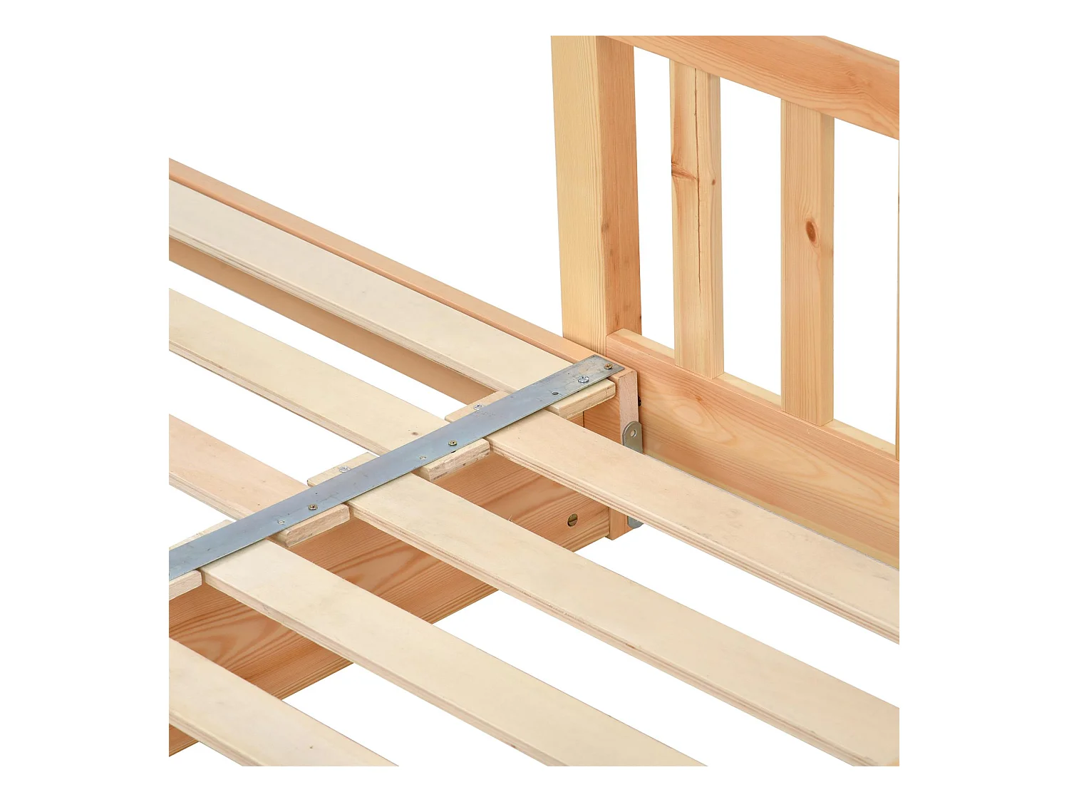 Ausziehbett – Hochbett für Kinder 90(180)x200cm aus Massivholz – Natur