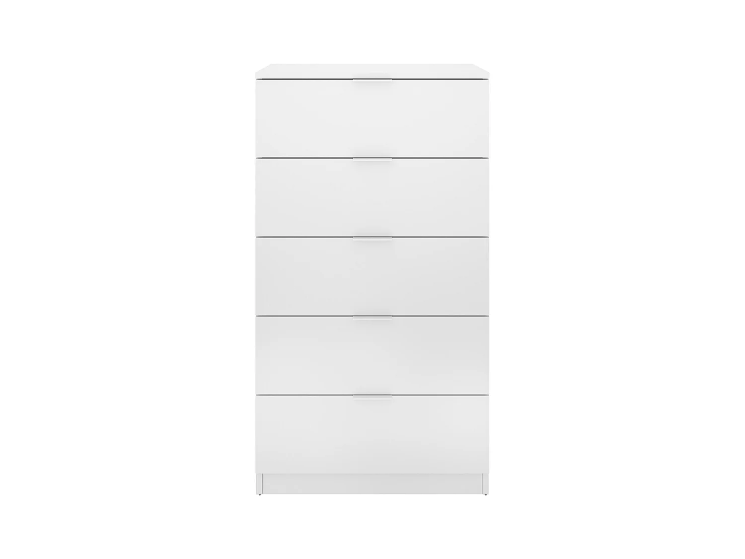 Commode, meuble de rangement pour enfant en bois avec 5 tiroirs coloris blanc - Longueur 60 x Profondeur 39 x Hauteur 109 cm