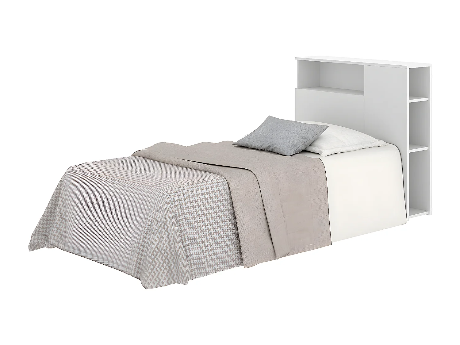 Tête de lit pour enfant en bois coloris blanc - Longueur 97 x Profondeur 23,5 x Hauteur 95 cm