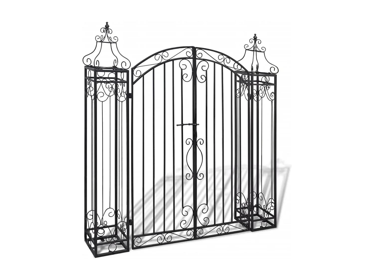 Portillon ornemental de jardin Fer forgé 122 x 20,5x134