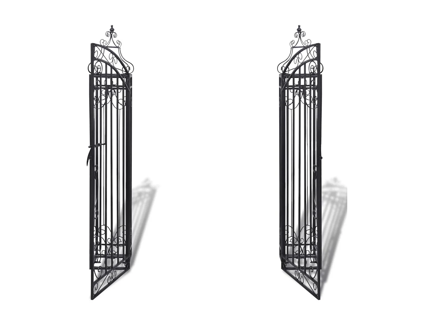Portillon ornemental de jardin Fer forgé 122 x 20,5x134