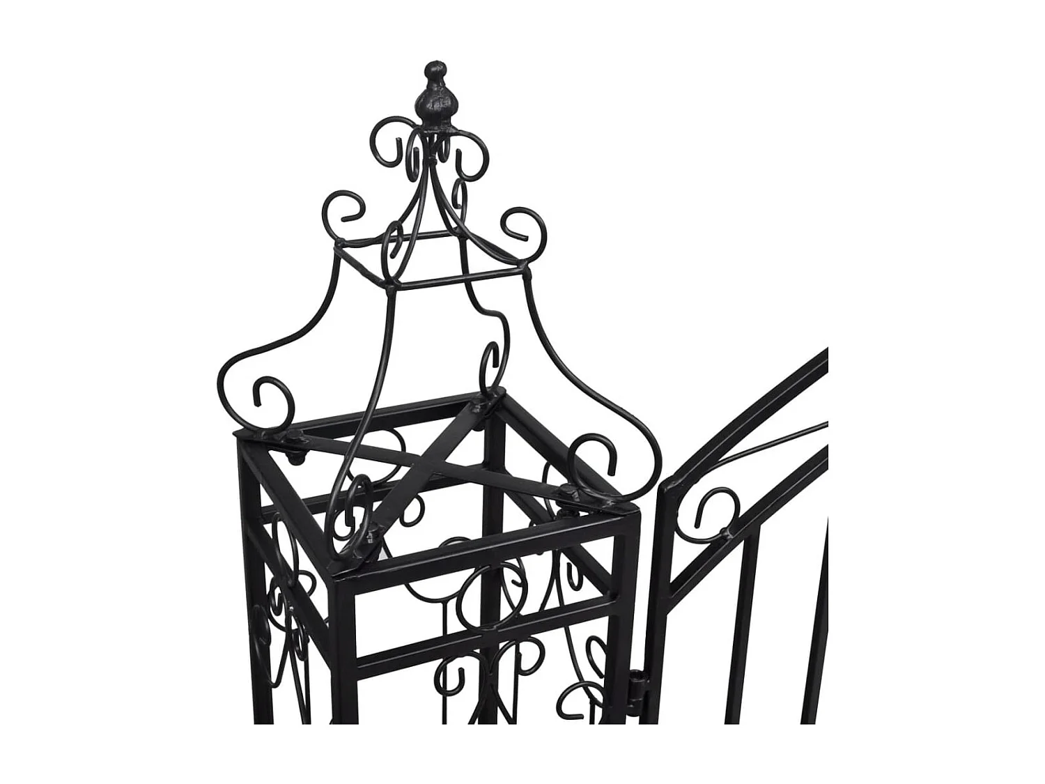 Portillon ornemental de jardin Fer forgé 122 x 20,5x134