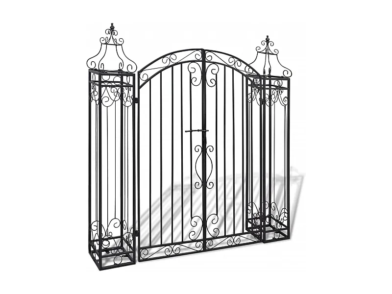 Portillon ornemental de jardin Fer forgé 122 x 20,5x134