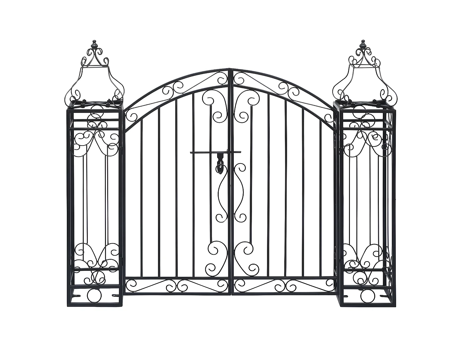 Portillon ornemental de jardin Fer forgé 122x20,5x100