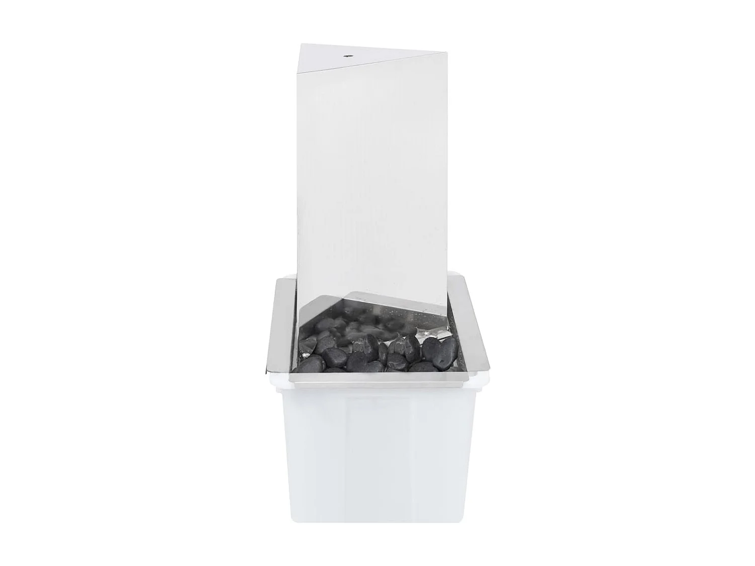 Fontaine de jardin et pompe Acier inoxydable 76cm Triangulaire