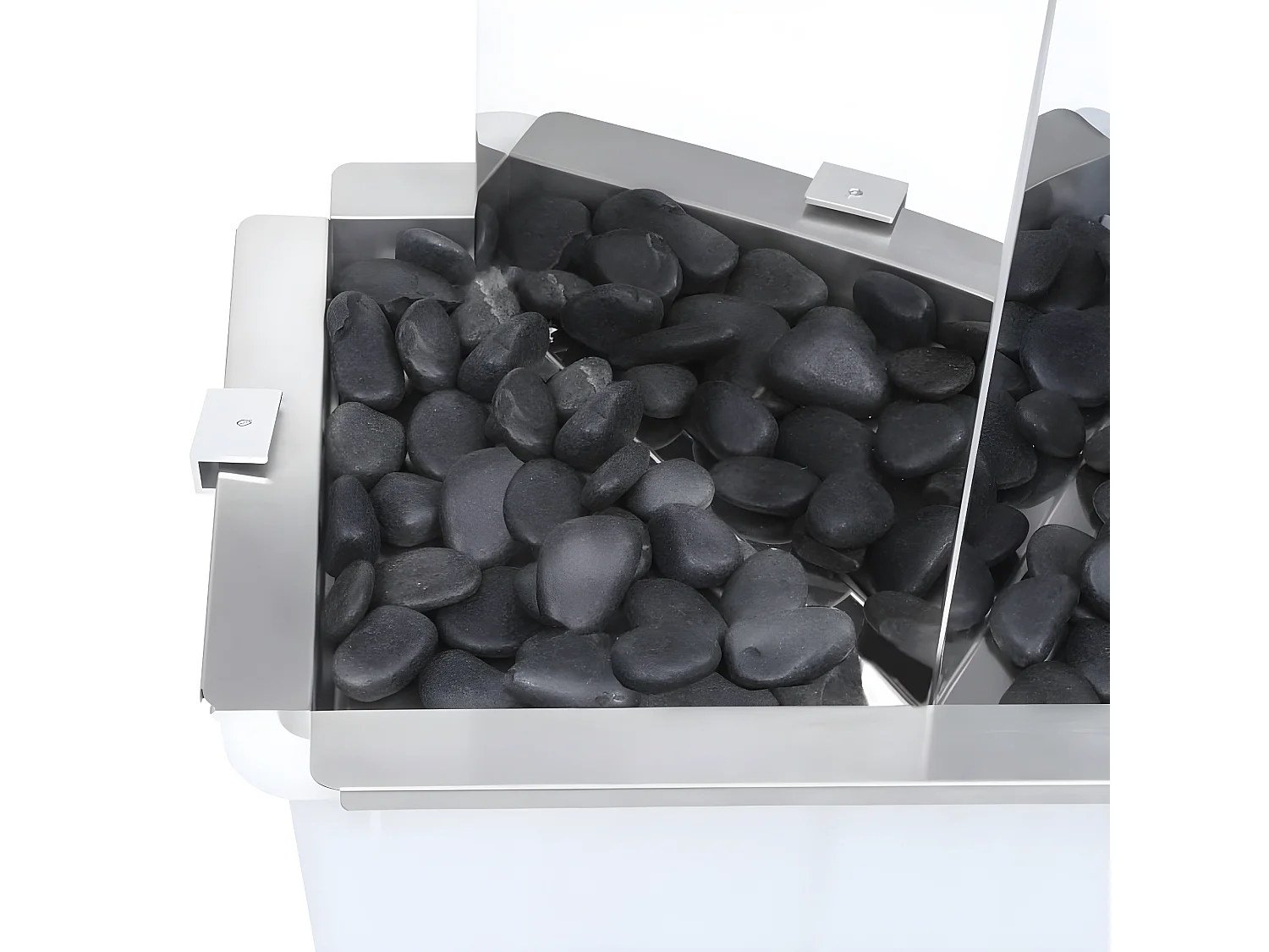 Fontaine de jardin et pompe Acier inoxydable 76cm Triangulaire