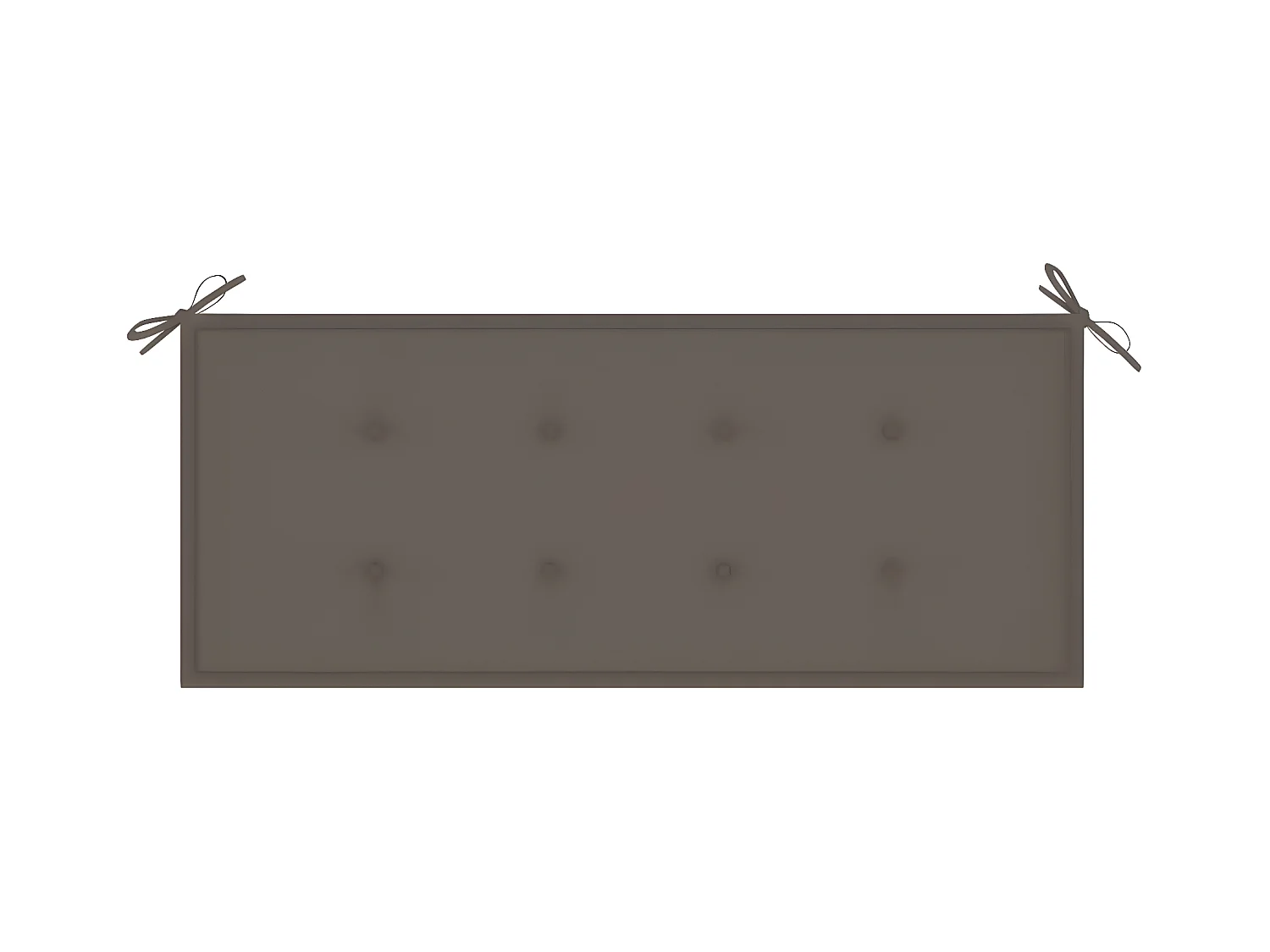 Banc de jardin empilable et coussin 128,5cm Bois de teck massif 3