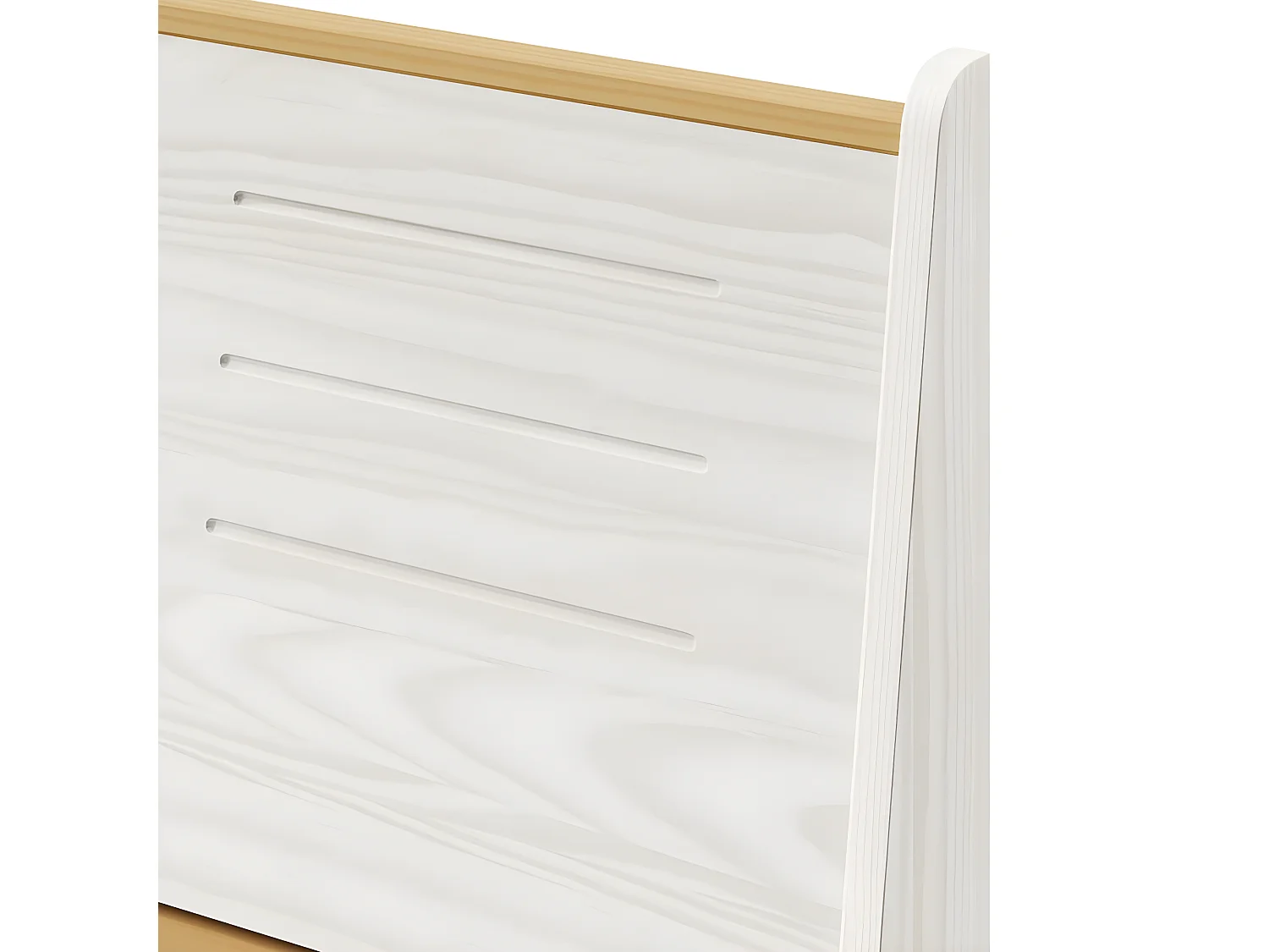 Banc d'angle de jardin 151cm Pin solide Marron miel et blanc