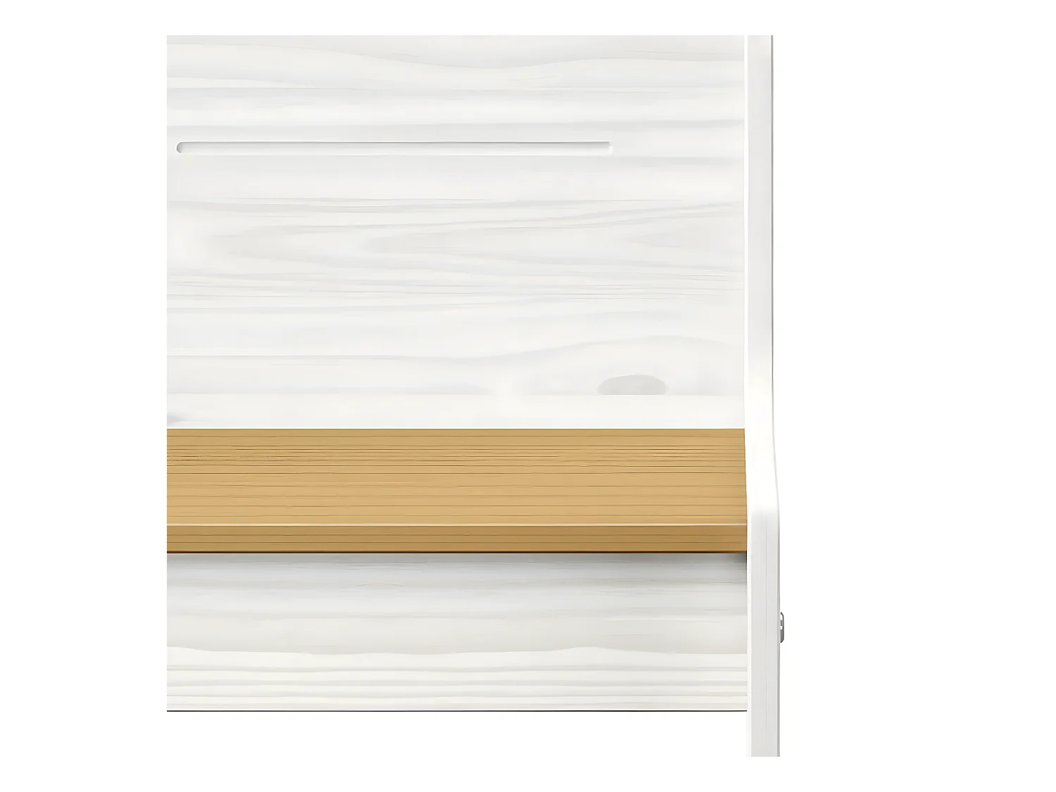 Banc d'angle de jardin 151cm Pin solide Marron miel et blanc