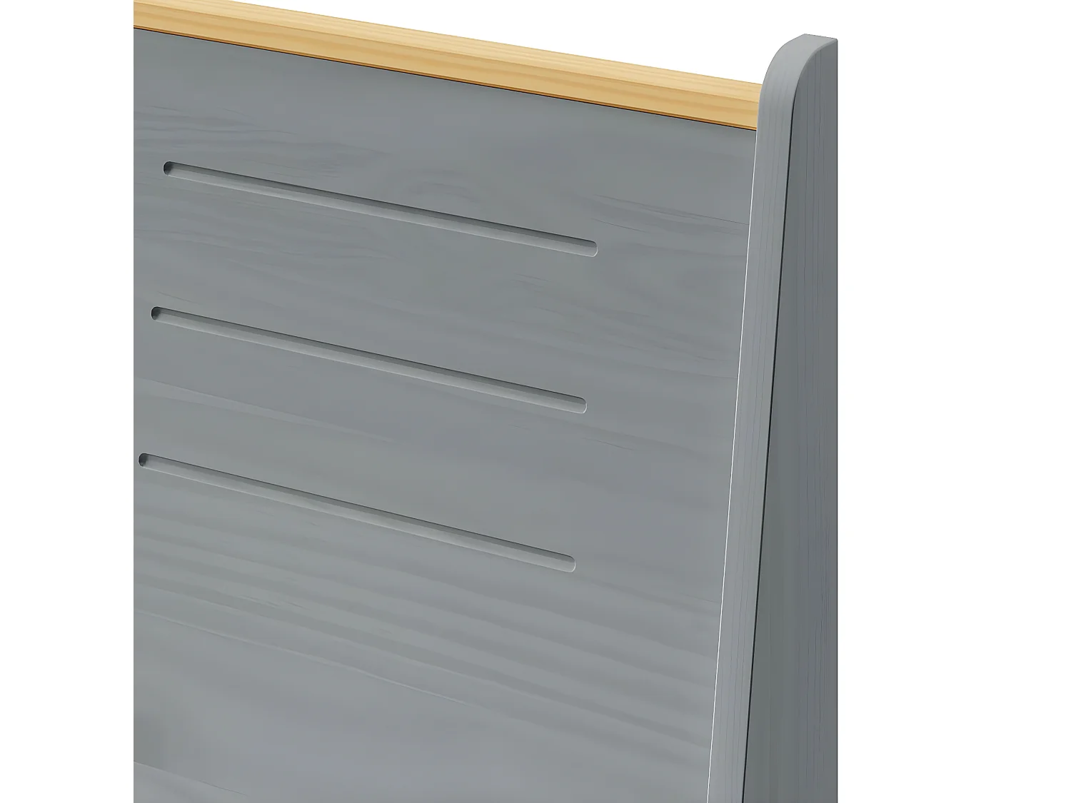 Banc d'angle de jardin 151cm Pin solide Marron miel et gris