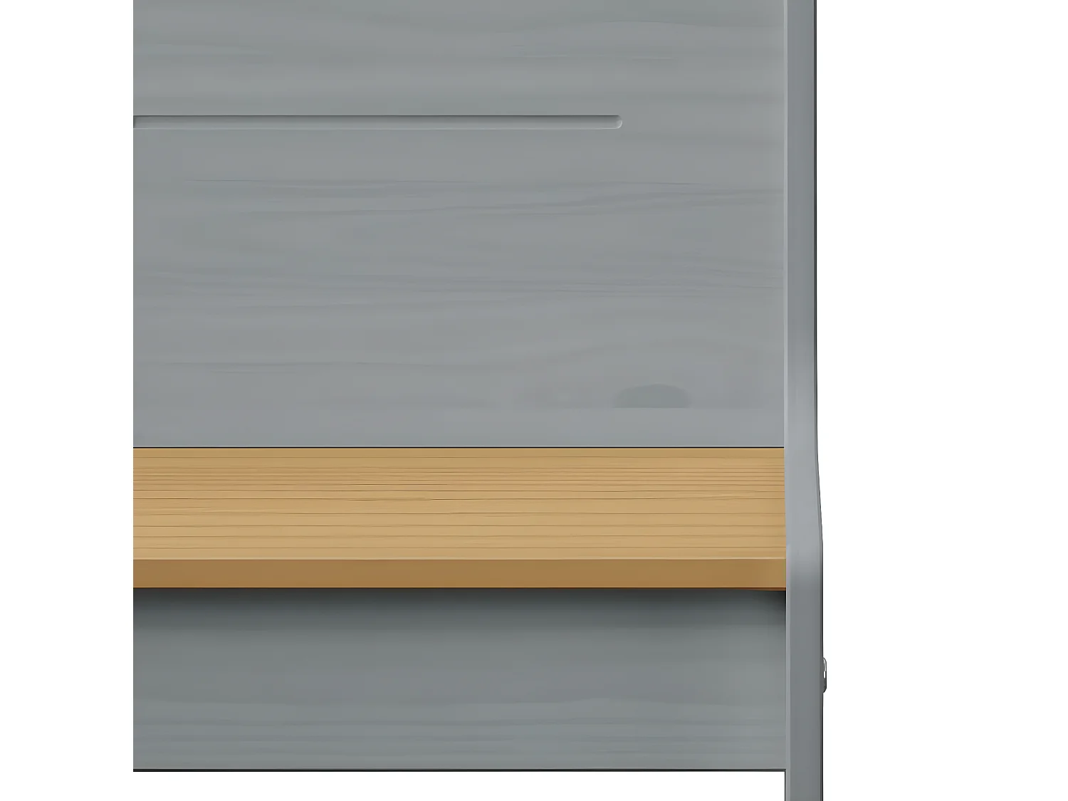 Banc d'angle de jardin 151cm Pin solide Marron miel et gris