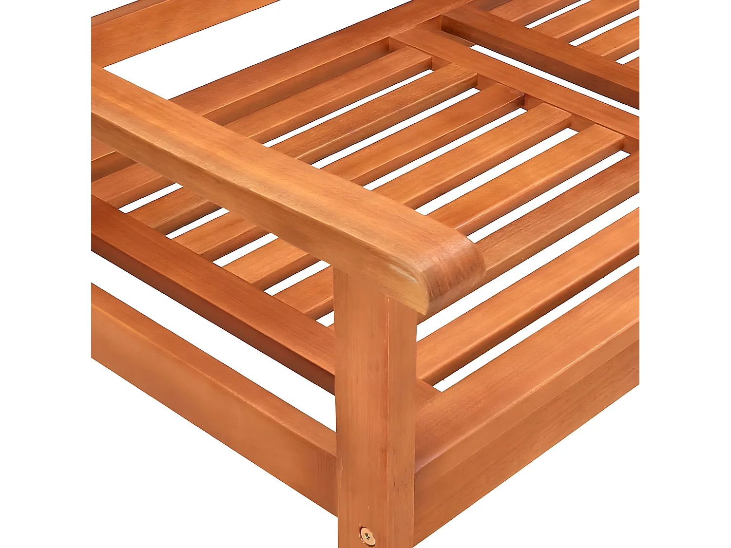 Banc de jardin 2 places avec coussin 120cm Bois d'eucalyptus 24