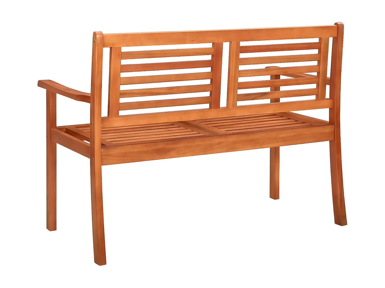 Banc de jardin 2 places avec coussin 120cm Bois d'eucalyptus 24