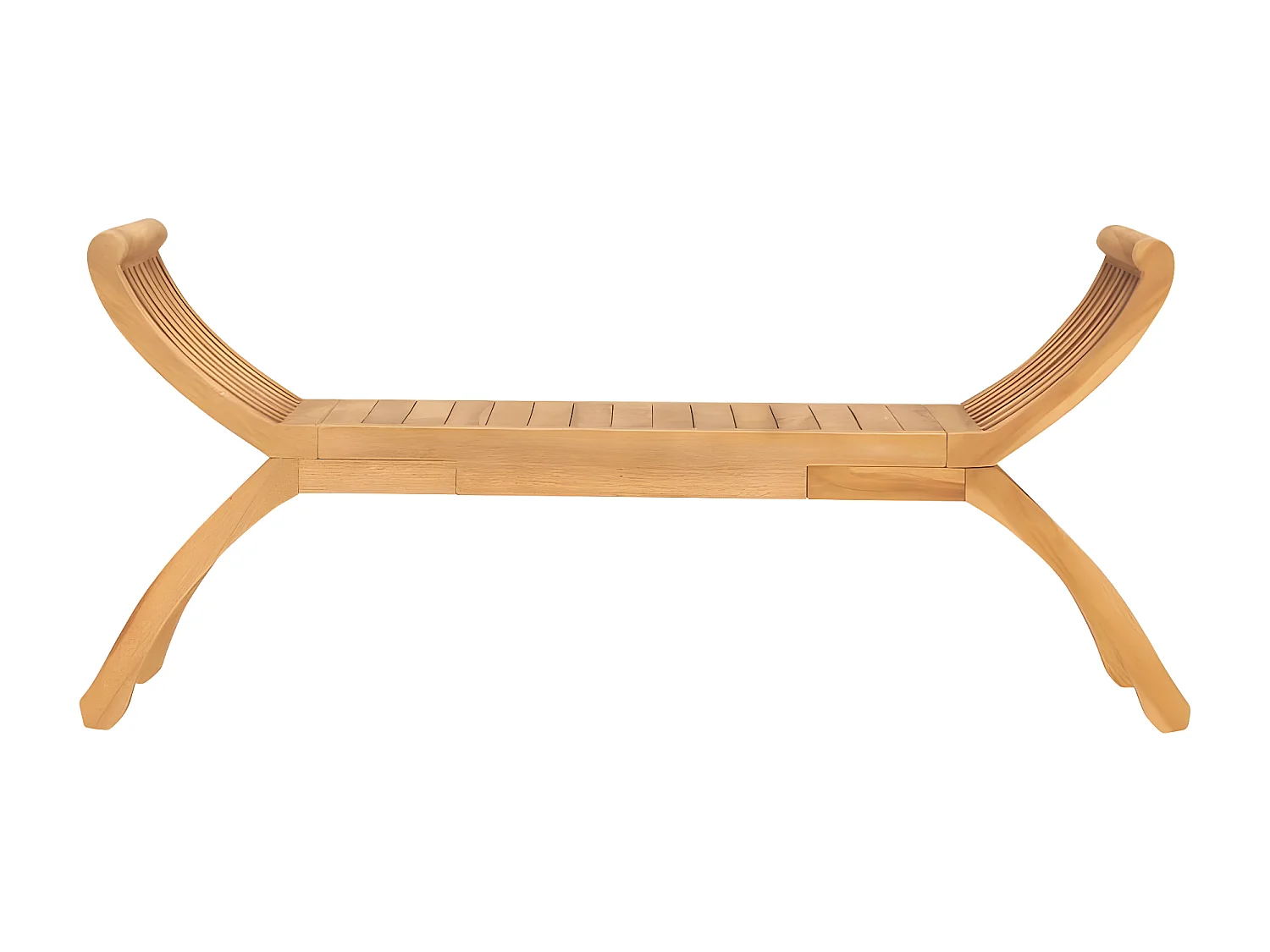 Banc de jardin 120cm Bois de teck solide 4