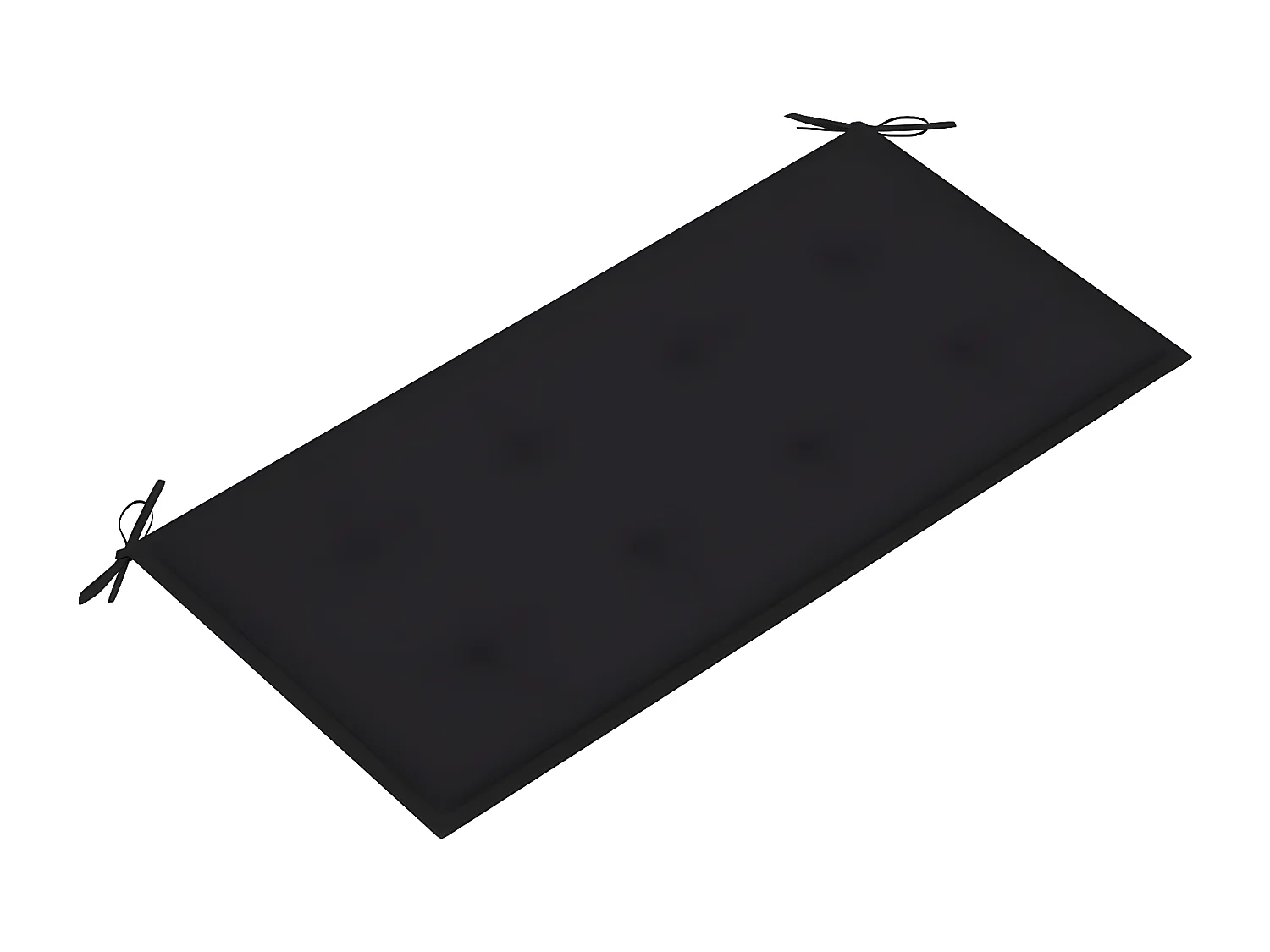 Banc de jardin avec coussin noir 112cm Bois de teck massif 2