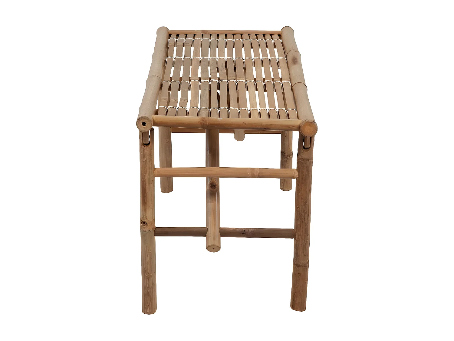 Banc de jardin pliable avec coussin 118cm Bambou 20