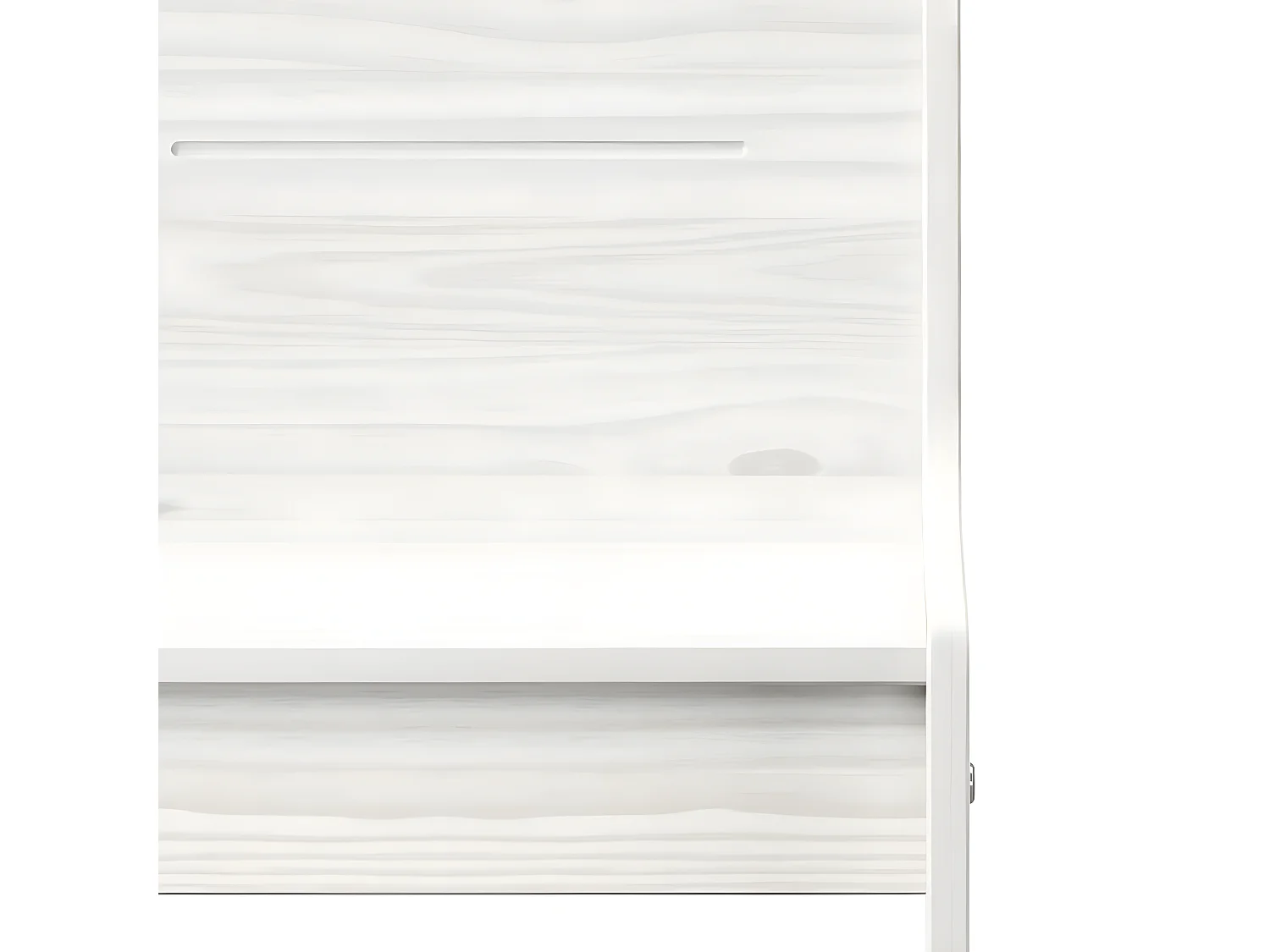 Banc d'angle de jardin 151cm Bois de pin solide Blanc