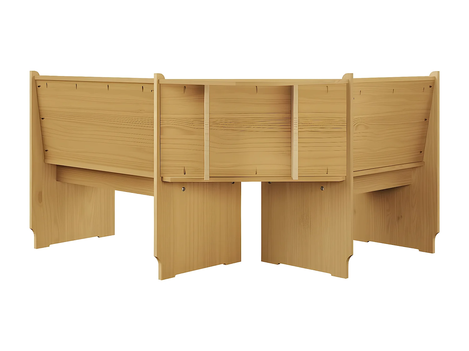 Banc d'angle de jardin 151cm Bois de pin solide Marron miel