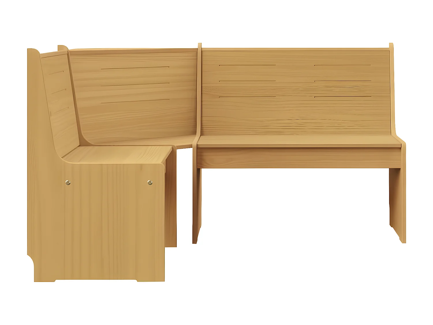 Banc d'angle de jardin 151cm Bois de pin solide Marron miel