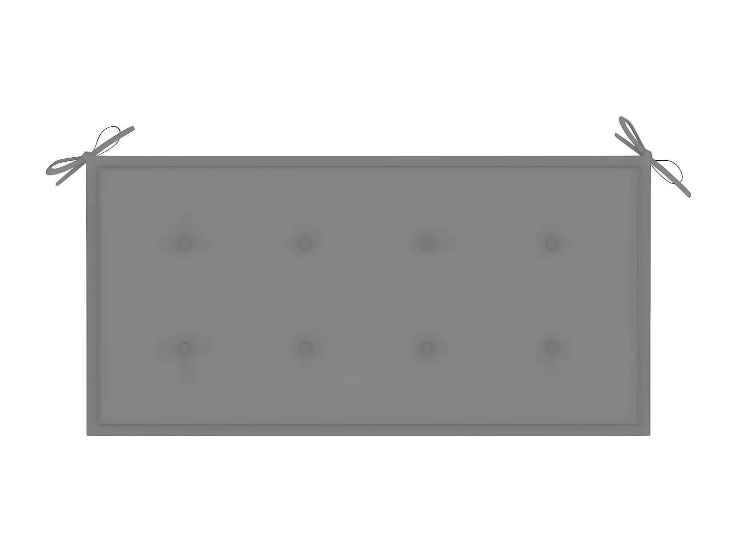 Banc de jardin avec coussin gris 112cm Bois de teck massif 2