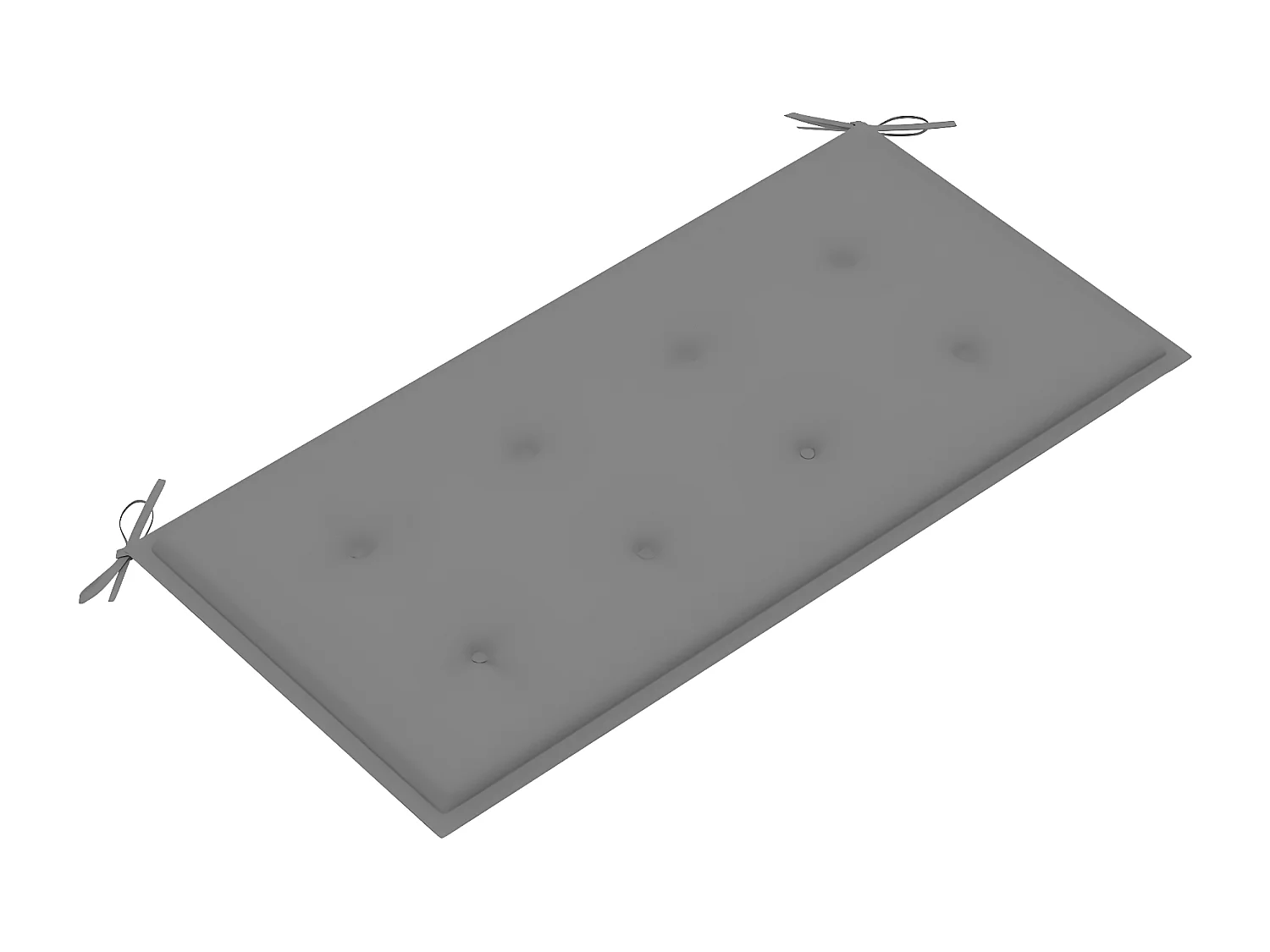 Banc de jardin avec coussin gris 112cm Bois de teck massif 2