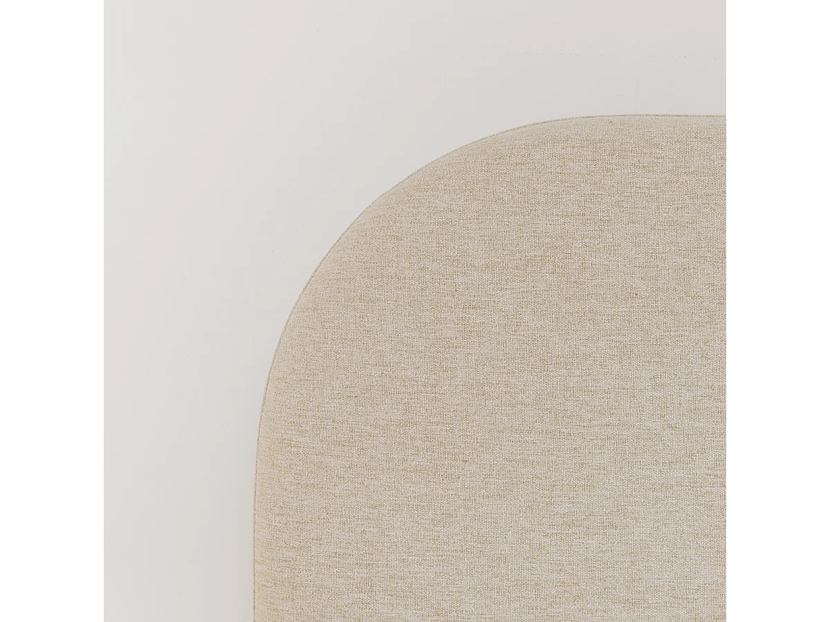 Lit coffre tissu beige 180x200cm