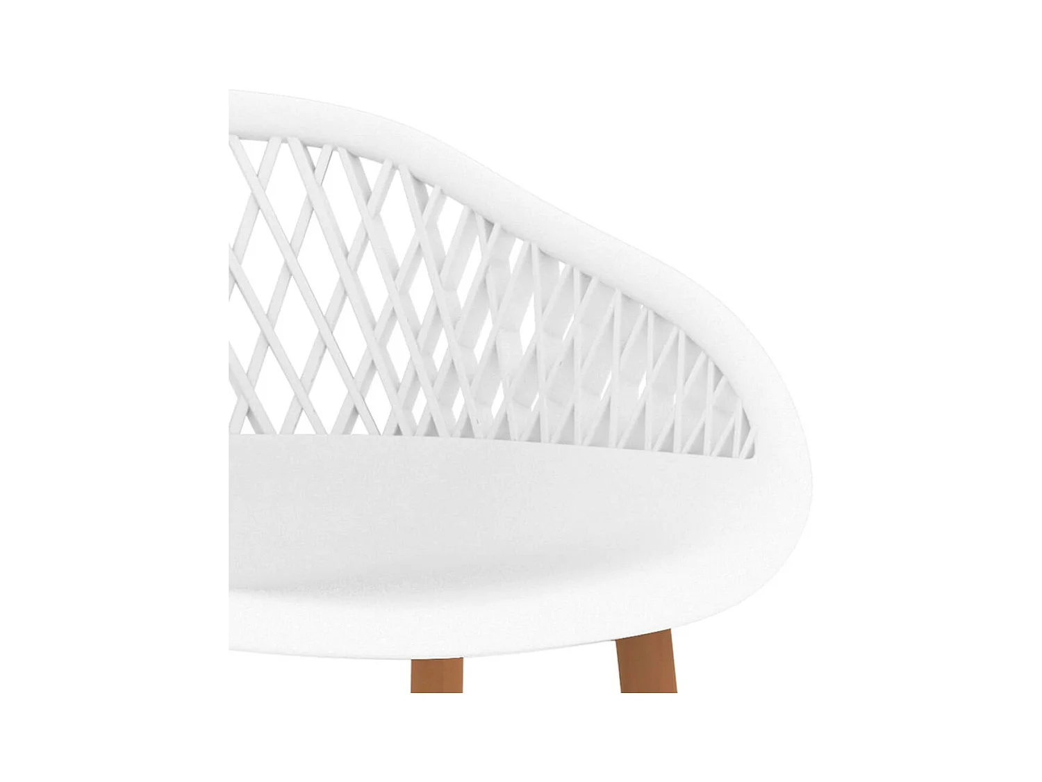 Chaises de bar 4 pcs Blanc 2