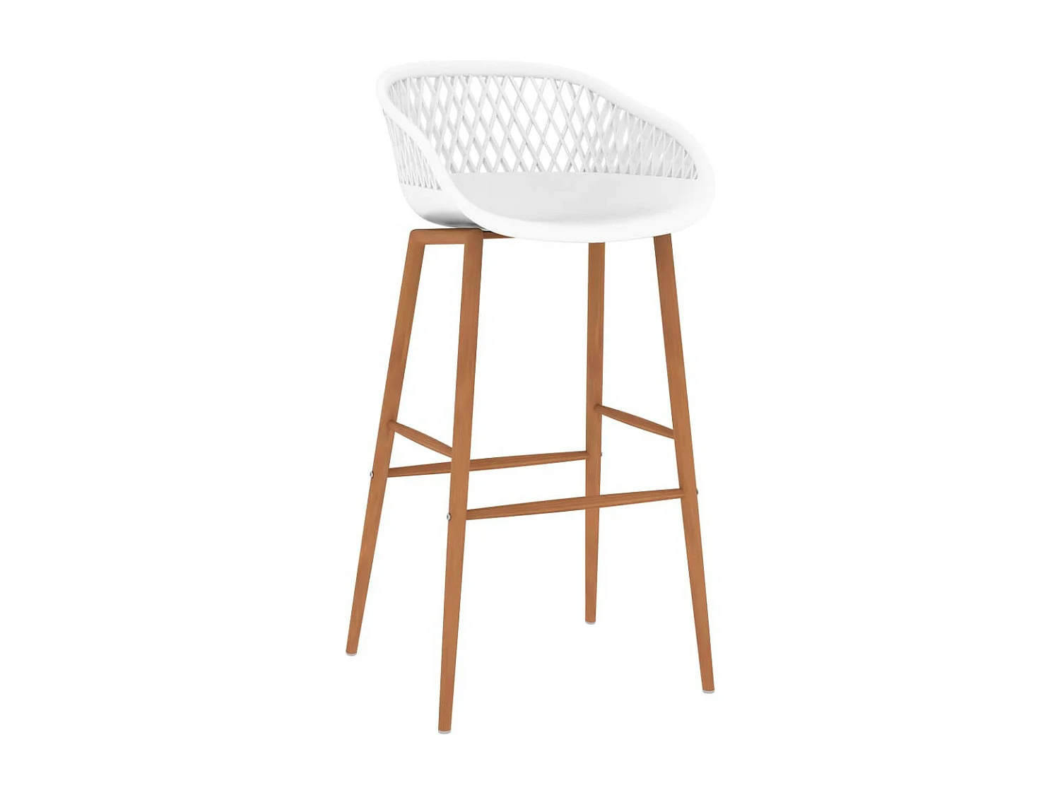 Chaises de bar 4 pcs Blanc 2