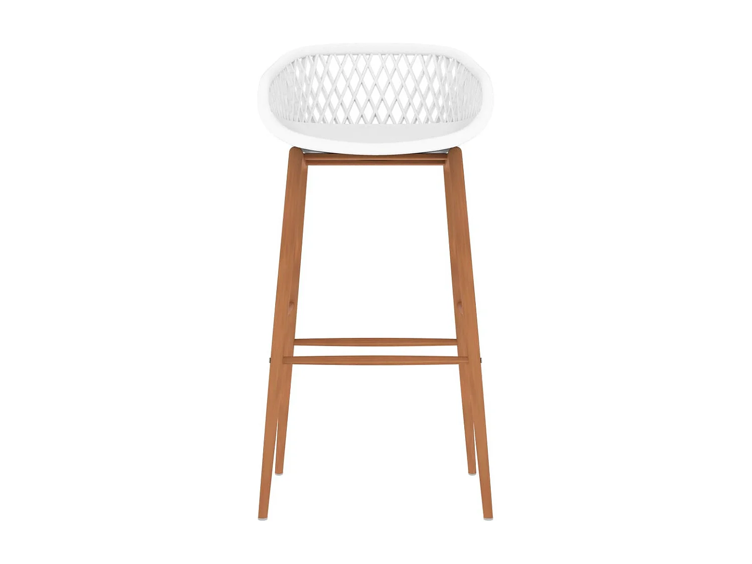 Chaises de bar 4 pcs Blanc 2