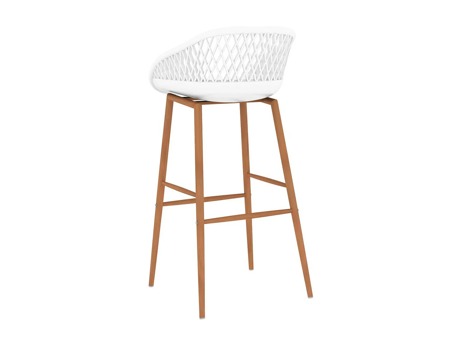 Chaises de bar 4 pcs Blanc 2