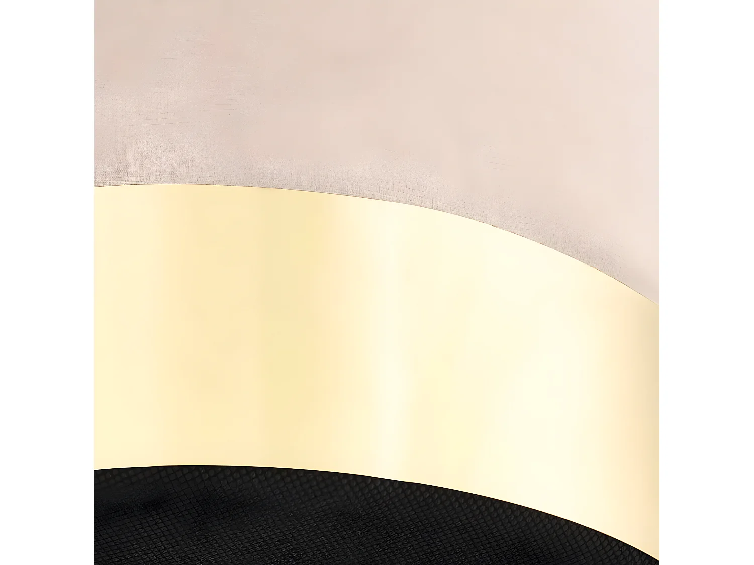 Tabouret bas design velours abricot et metal doré Sinza