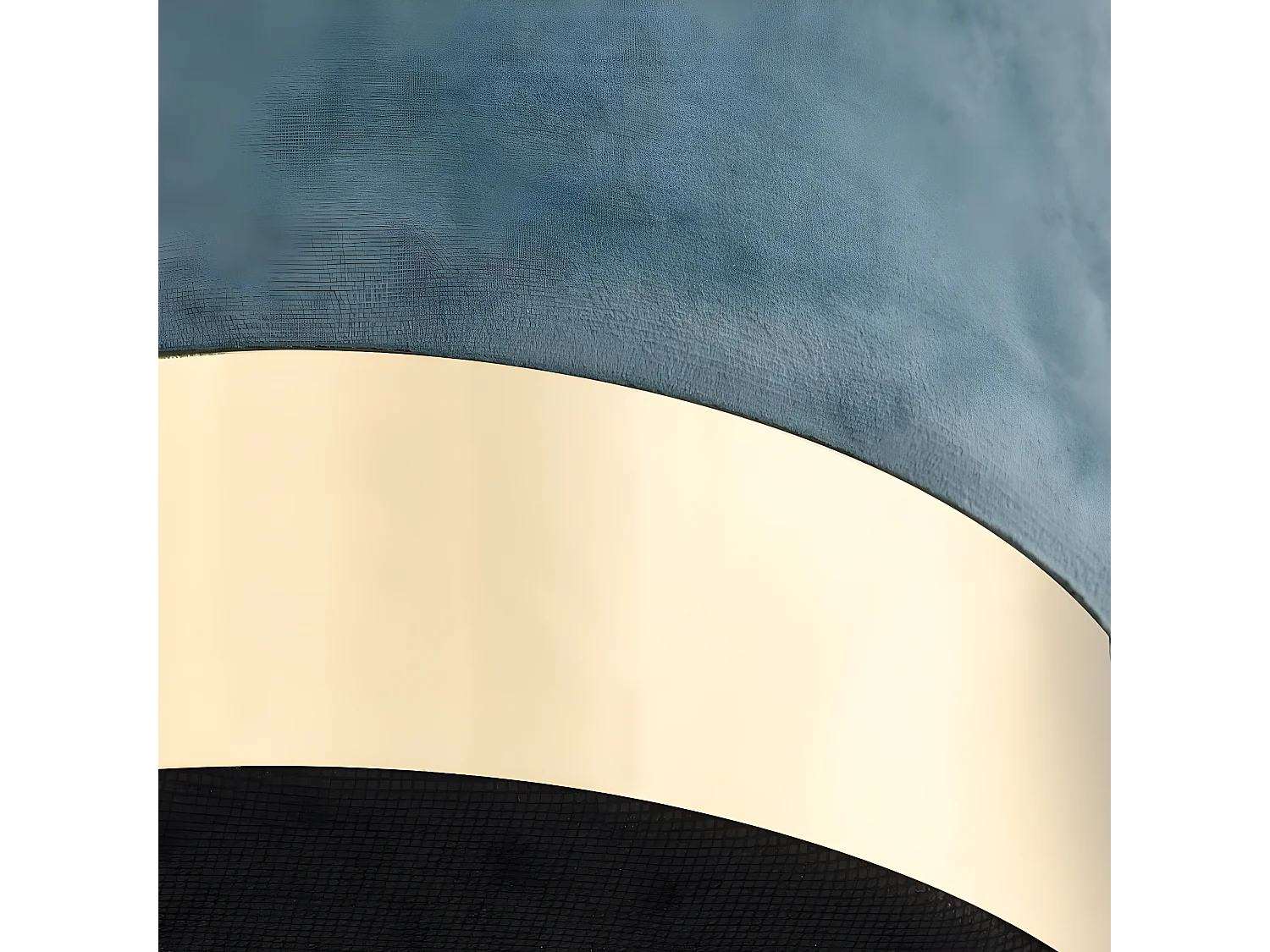 Tabouret bas design velours bleu clair et metal doré Sinza