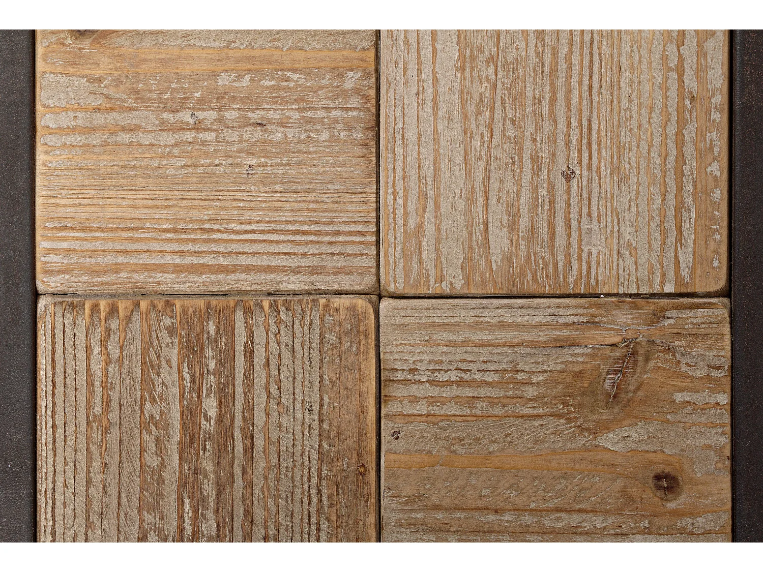 Tabouret en acier noir et assise en bois Bibo - Lot de 2