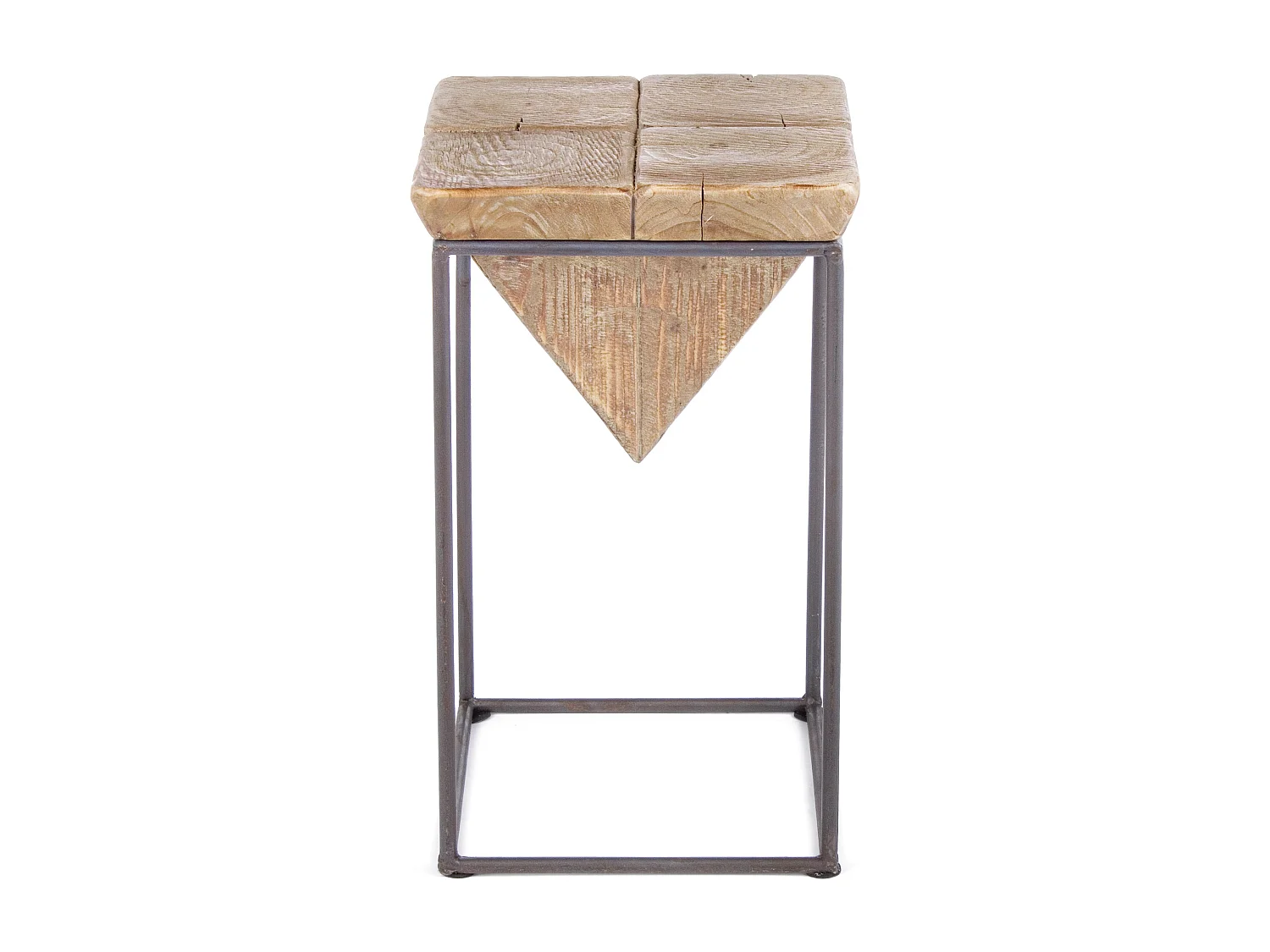 Tabouret triangle en acier noir Pimy - Lot de 2