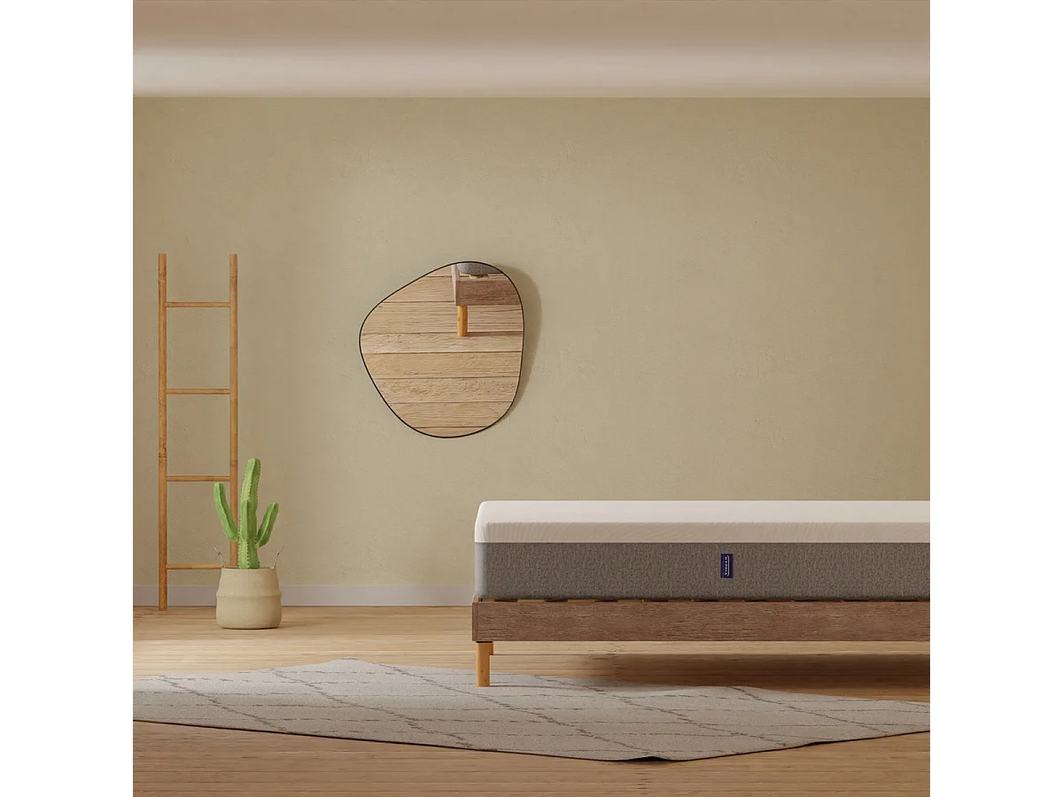 Ensemble Matelas ressorts| Sommier chêne | 2 oreillers - 140 x 190 cm