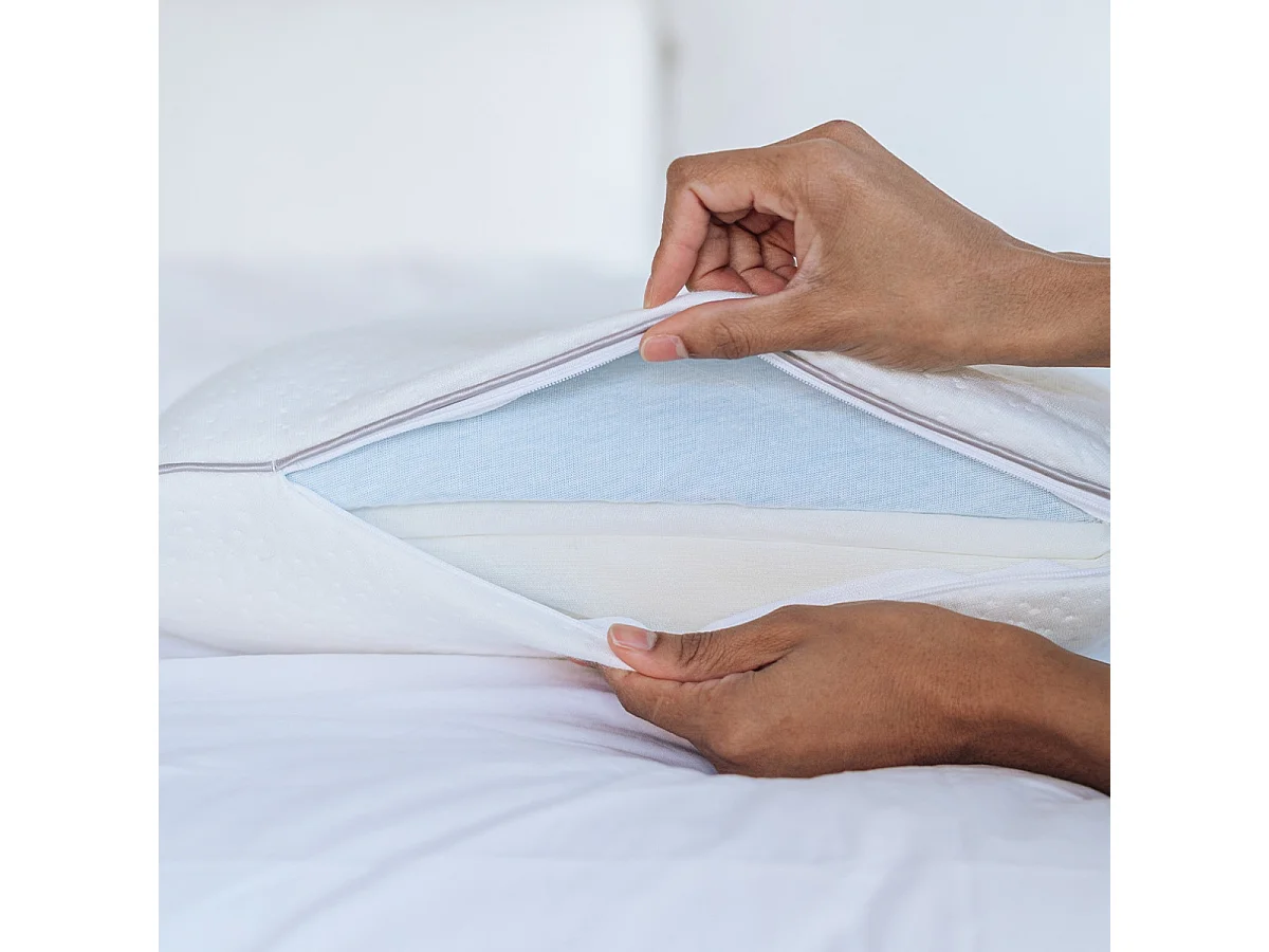 Ensemble Matelas ressorts| Sommier chêne | 2 oreillers - 140 x 190 cm