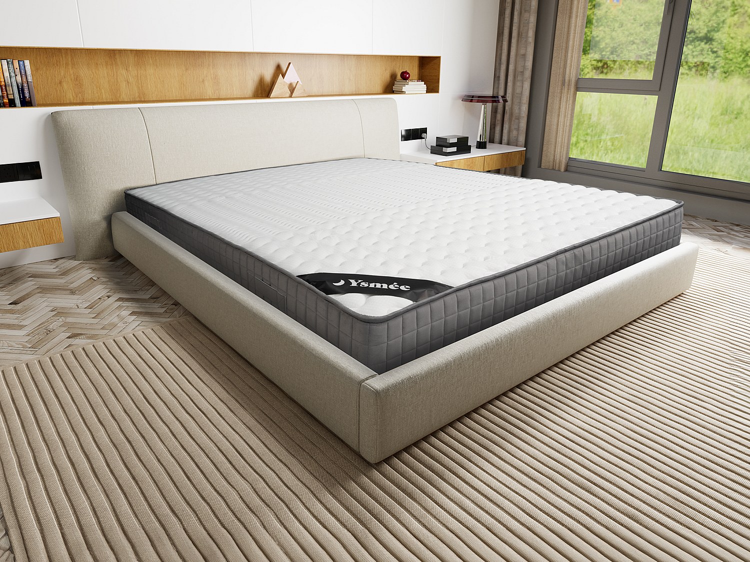 Madrass 140×190 cm med skum og memory foam 11 soner 22 cm tykk DANEVO YSMÉE